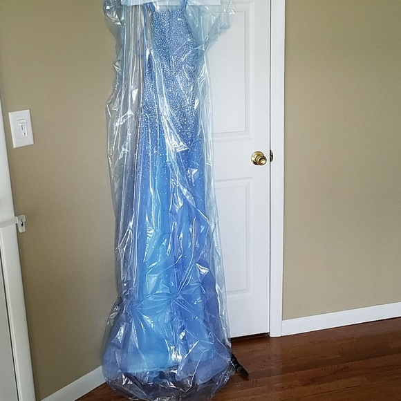 Beautiful blue beaded ball gown, size 6 - Picture 4 of 8